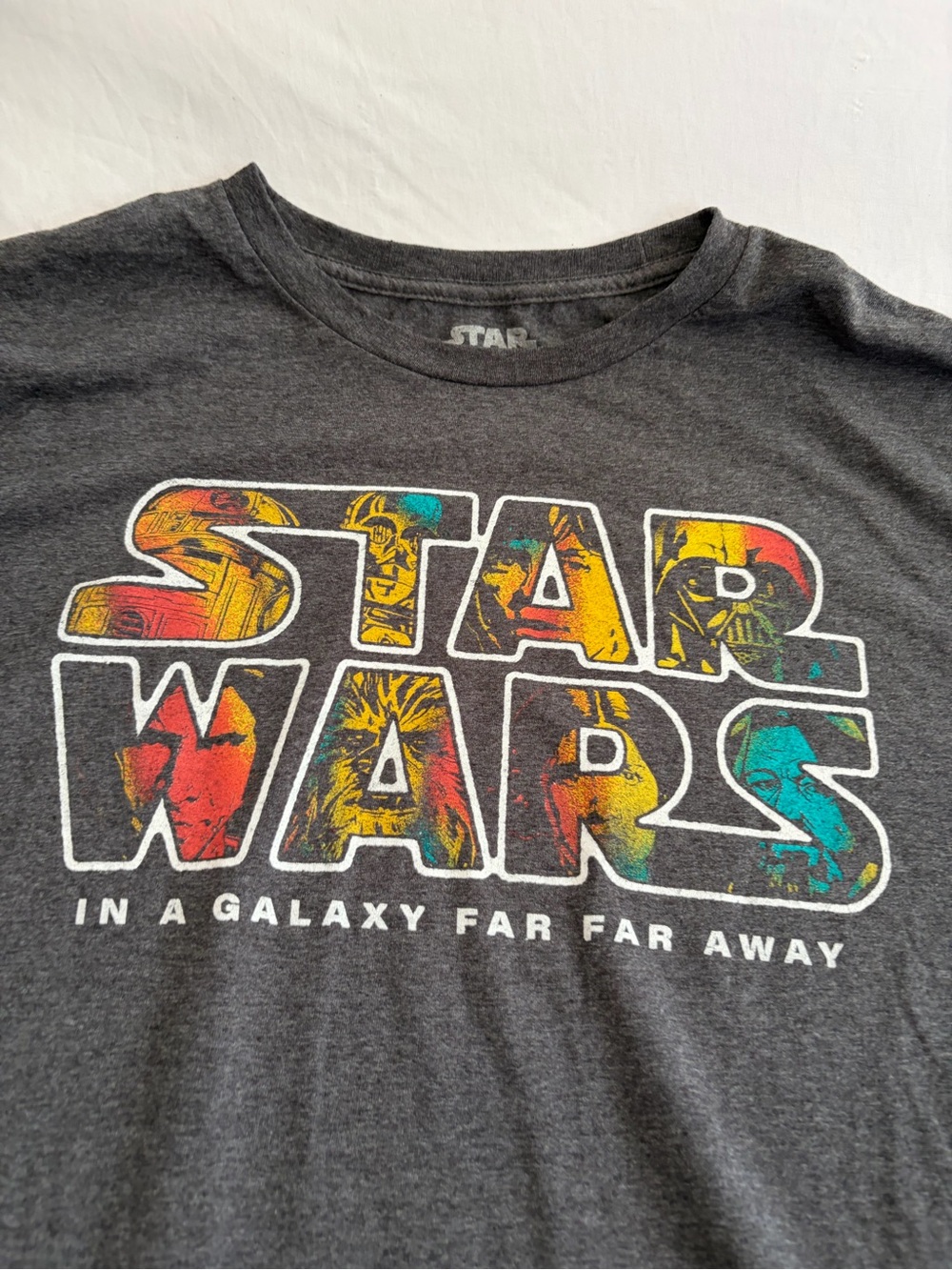 MAD Engine Charcoal Star Wars Logo Tee with Multicolor Print XL - Picture 2 of 6